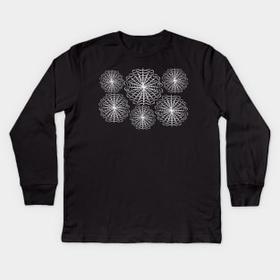 Spooky Spiderweb/Cobweb Design, made by EndlessEmporium Kids Long Sleeve T-Shirt